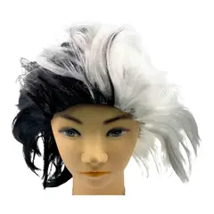 EKOL TACTICA MILITAR - Peluca Cruella De Vil 101 Dalmatas Hallowen 2025