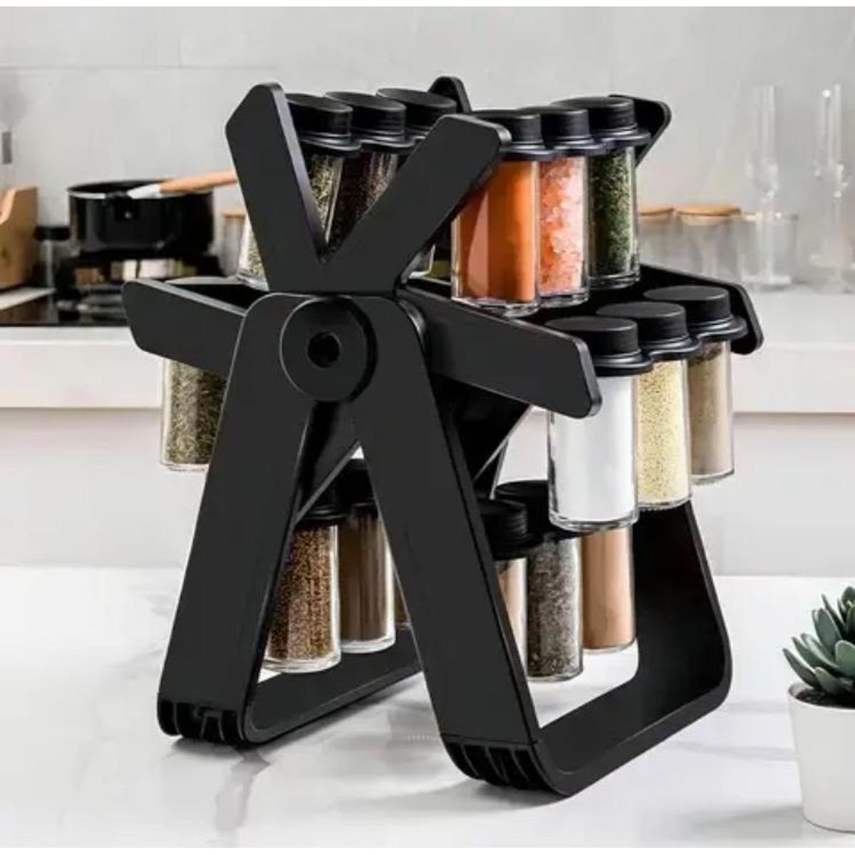 GENERICO - Especiero Giratorio 360 Organizador 18 frascos