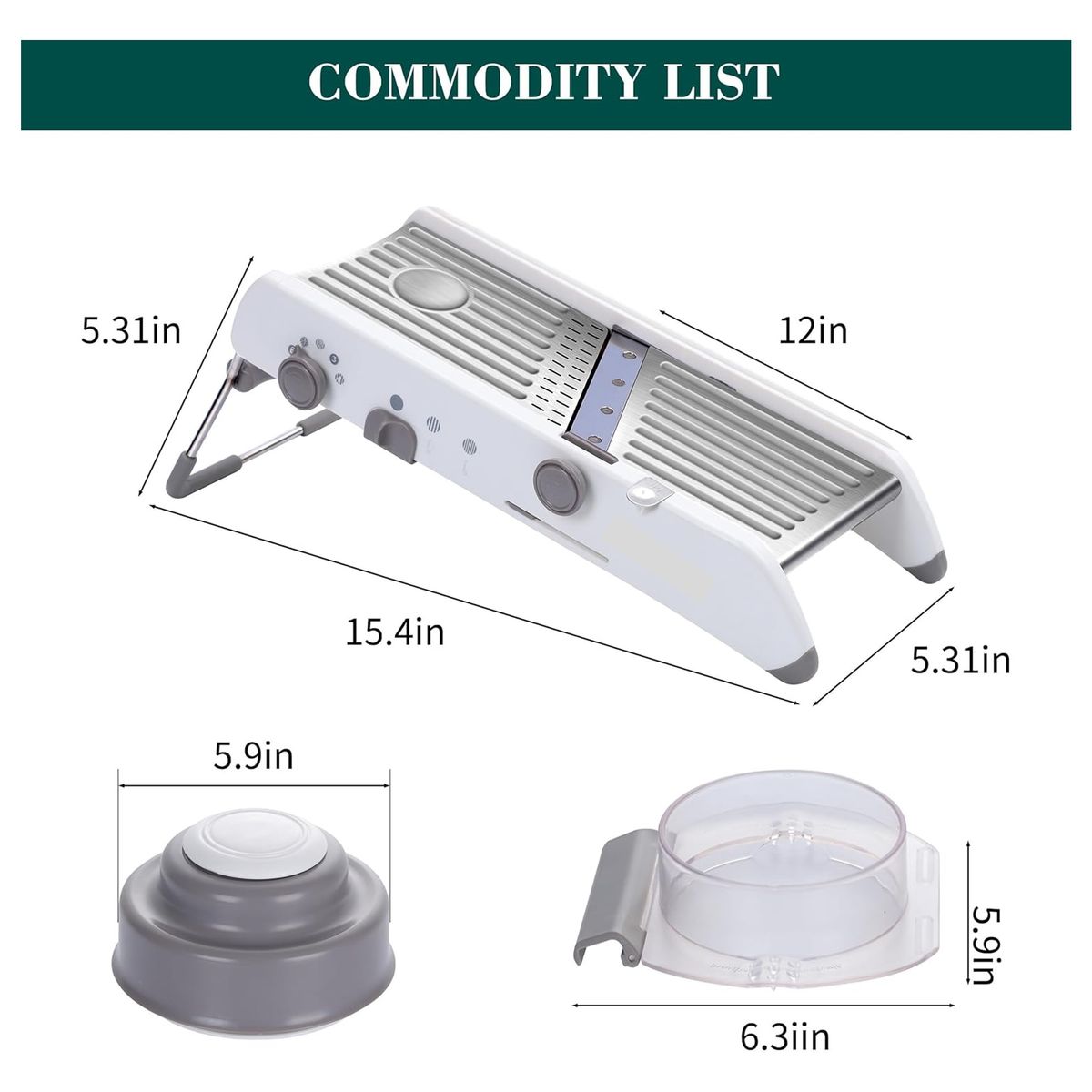 GENERICO - Mandolina Cortador Verduras Rallador Multifuncional