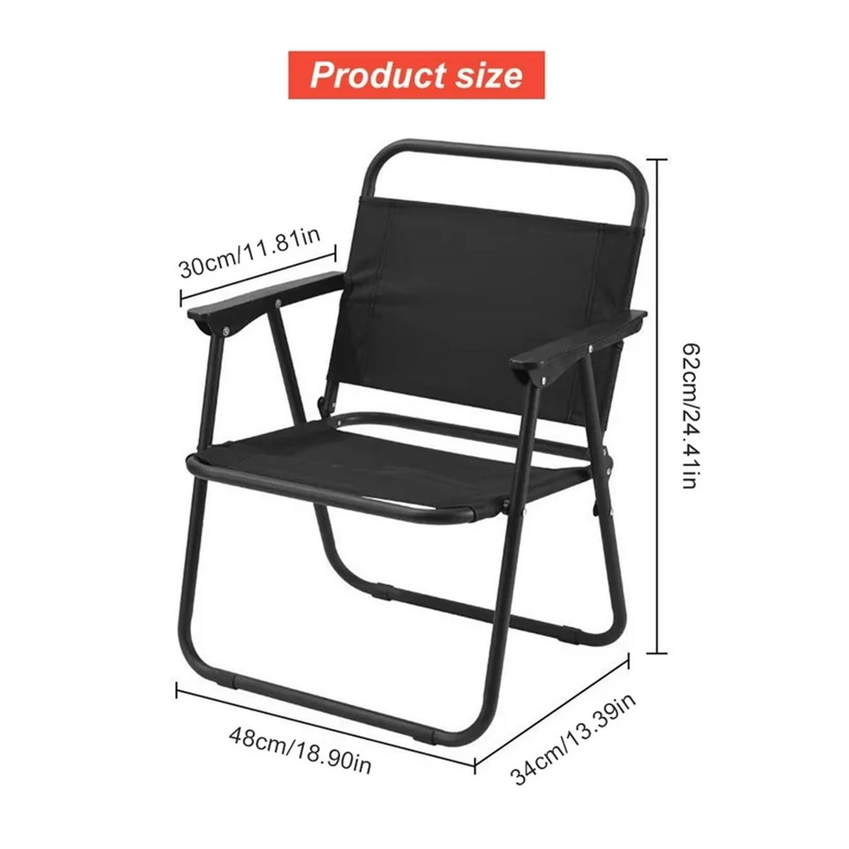 GENERICO - Silla Reforzada Plegable Portátil Para Camping o Playa