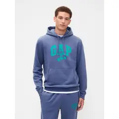 GAP - Poleron Logo Po Con Gorro Sin Cierre Hombre Azul