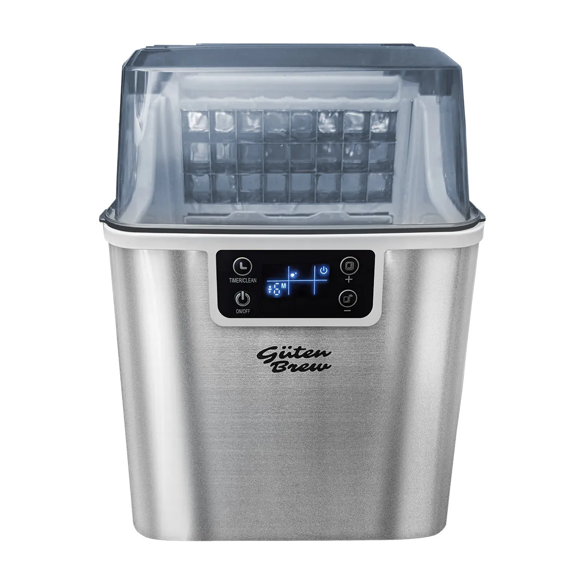 GUTEN BREW - Máquina de Hielo cubo - 20 kgs por día - Rápida y automática - Guten Ice 2.0