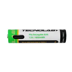 TECNOLAB - Pack 2 Pilas Recargables AAA Tipo C Potencia Inteligente - SC