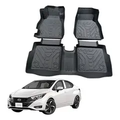 OEM - Kit Pisos Rígidos Calce Perfecto Nissan Versa 2021 - 2025+ Negro