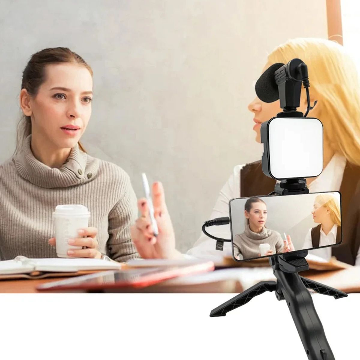 GENERICO - Tripode De Celular Con Luz y Microfono Control remoto