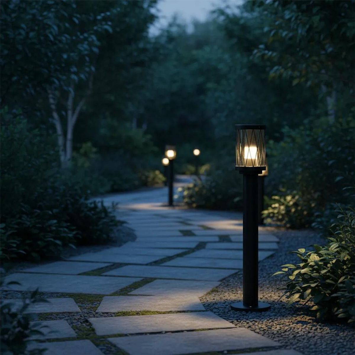 BP ILUMINACION - Farol Poste 80cms Sconza Negro