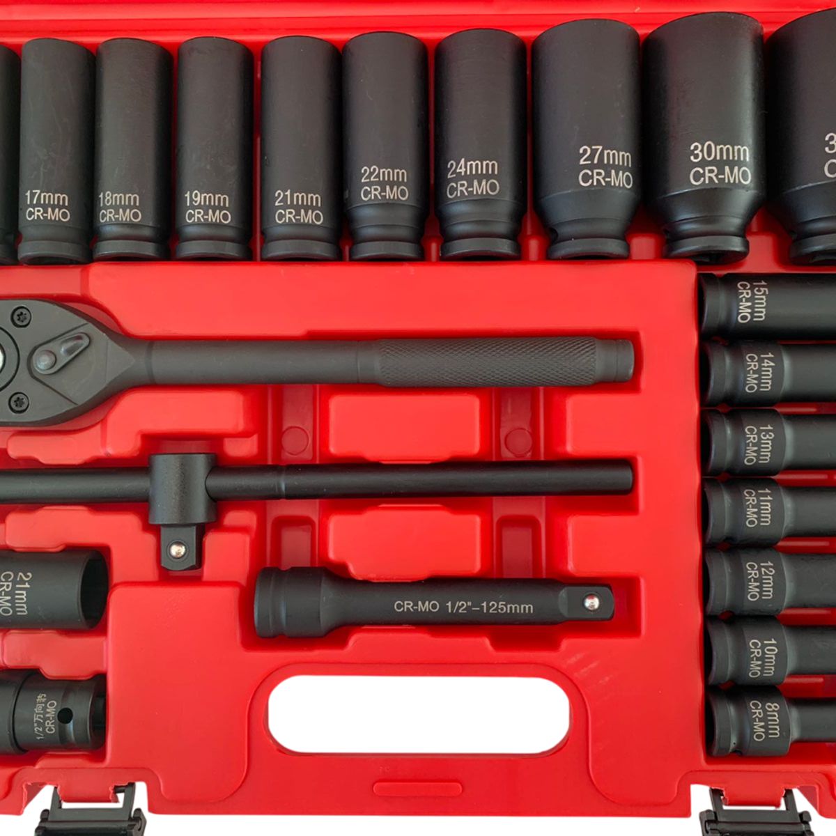 GENERICO - Set Kit Dados de Impacto cuadrante 12 profesional de Cromo Molibdeno