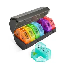 ATURE - Pastillero De 28 Compartimentos En Color Arco Iris