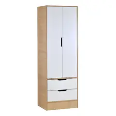 MOBIKIT - Closet 2 Puertas 2 Cajones Misuri Carvalo Blanco