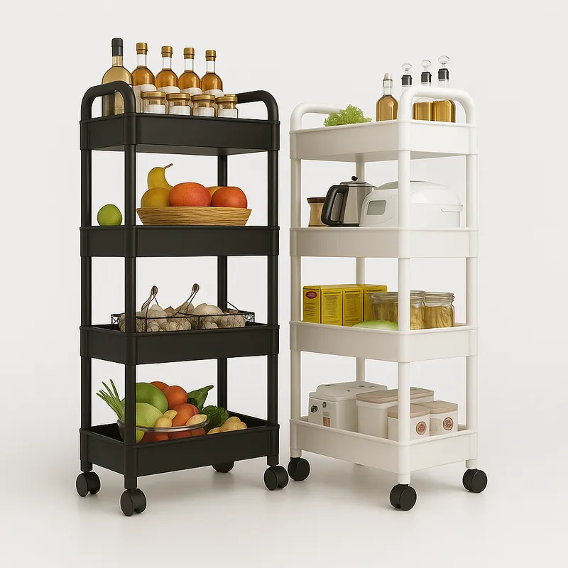 GENERICO - Carrito De Almacenamiento De 4 Niveles Con Asa, Cocina, Baño NV