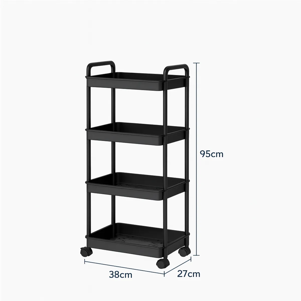 GENERICO - Carrito De Almacenamiento De 4 Niveles Con Asa, Cocina, Baño NV