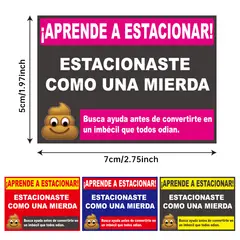 GENERICO - Pack Sticker pegatinas divertidas de advertencia estacionar