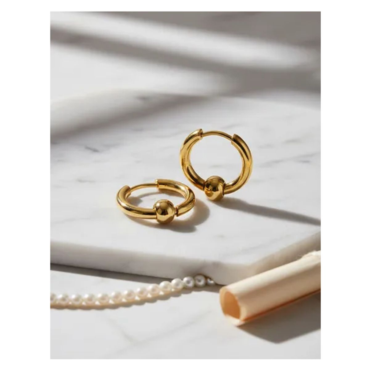 GENERICO - Aros Punk Hombre Mujer Gold Manba Earing Moda