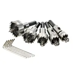 GENERICO - JUEGO DE 5 BROCAS CORONA PERFORADORA METAL