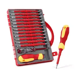 GENERICO - JUEGO DE DESTORNILLADORES AISLADOS MULTIFUNCIONALES 26 EN 1