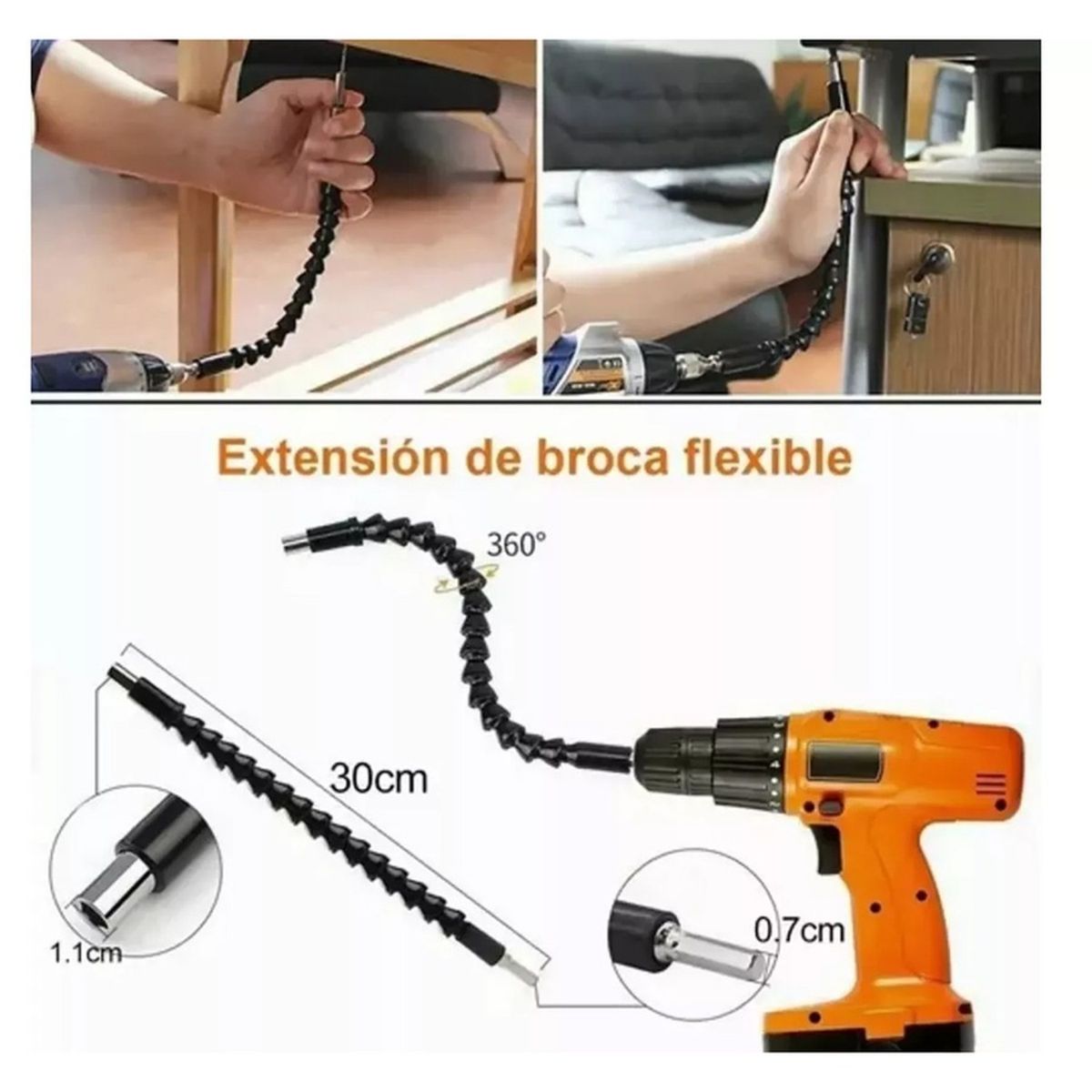 GENERICO - KIT 9 DE JUEGO BROCAS EXTENSIÓN 12-38-14 DADO UNIVERSAL