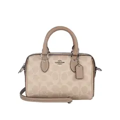 COACH - Bolso de hombro cruzado para mujer de PVC con detalles de cuero