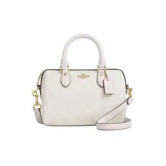 COACH - Bolso de hombro cruzado para mujer de PVC con detalles de cuero