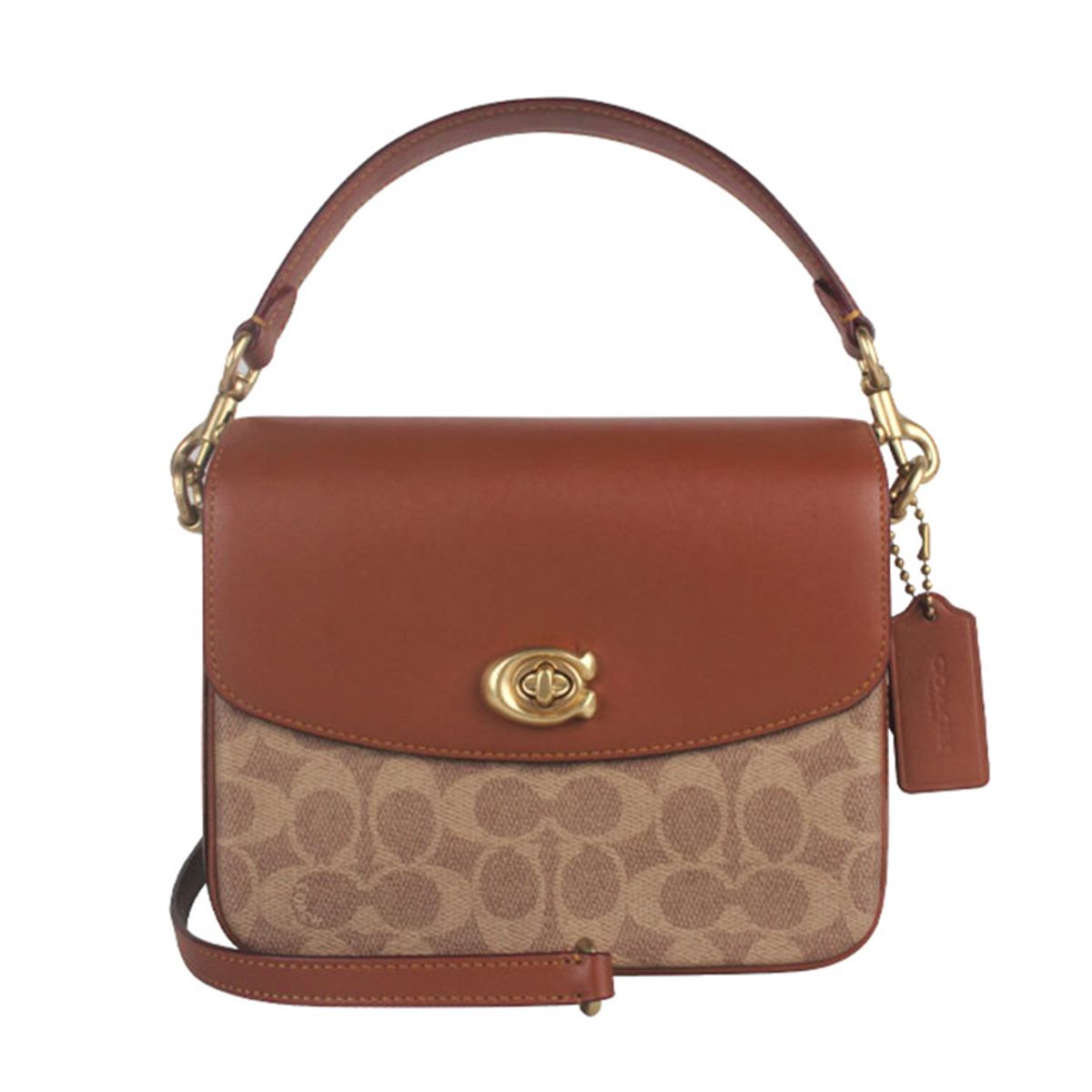 COACH - COACH Bolso de hombro cruzado para mujer de PVC con detalles de cuero