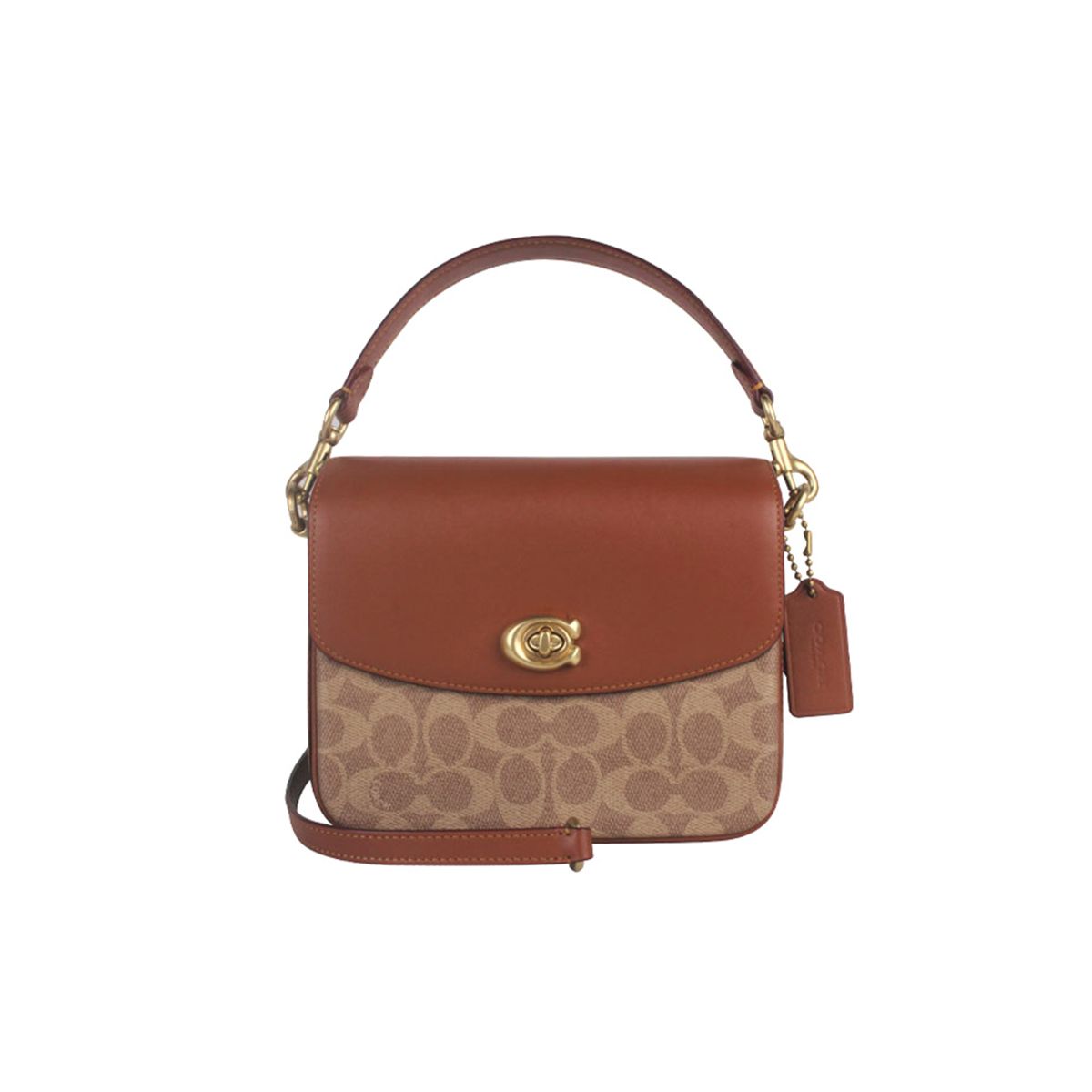 COACH - COACH Bolso de hombro cruzado para mujer de PVC con detalles de cuero