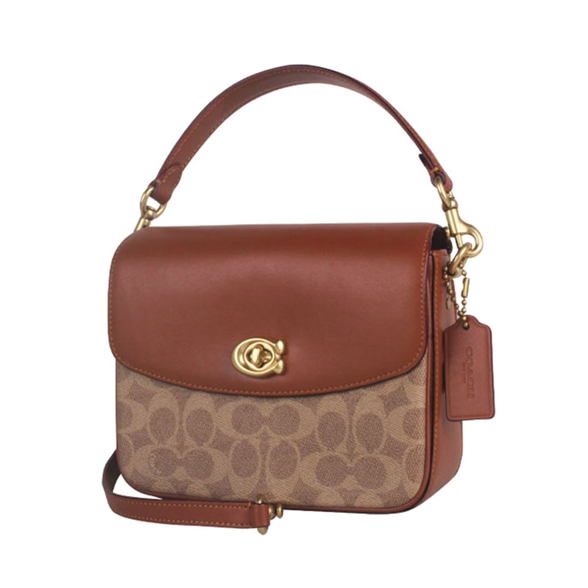 COACH - COACH Bolso de hombro cruzado para mujer de PVC con detalles de cuero