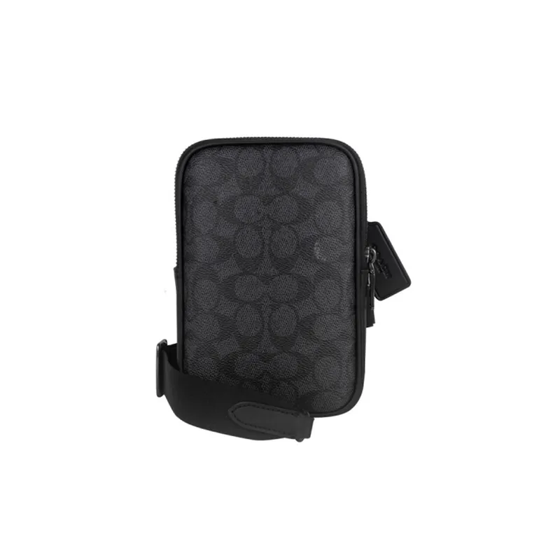 COACH - COACH Bolso de hombro cruzado para hombre de PVC con detalles de cuero