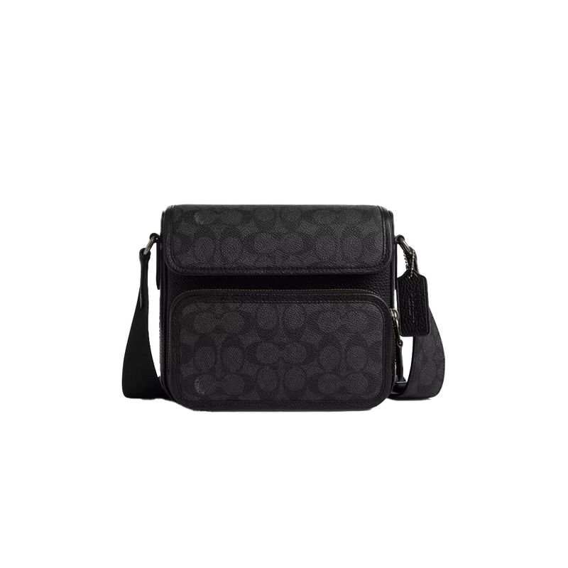 COACH - COACH Bolso bandolera de PVC y cuero para hombre
