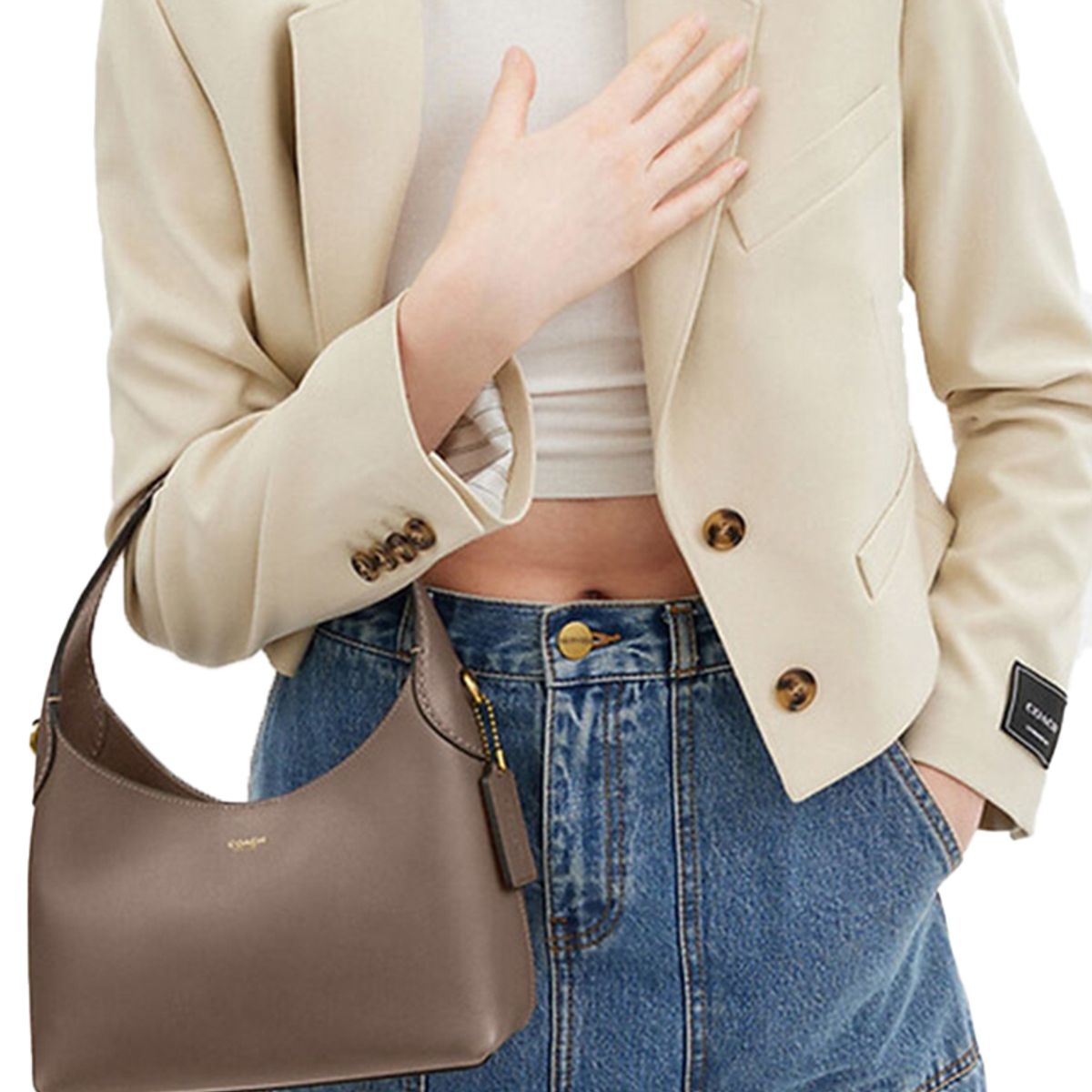 COACH - COACH Bolso de hombro cruzado para mujer de cuero