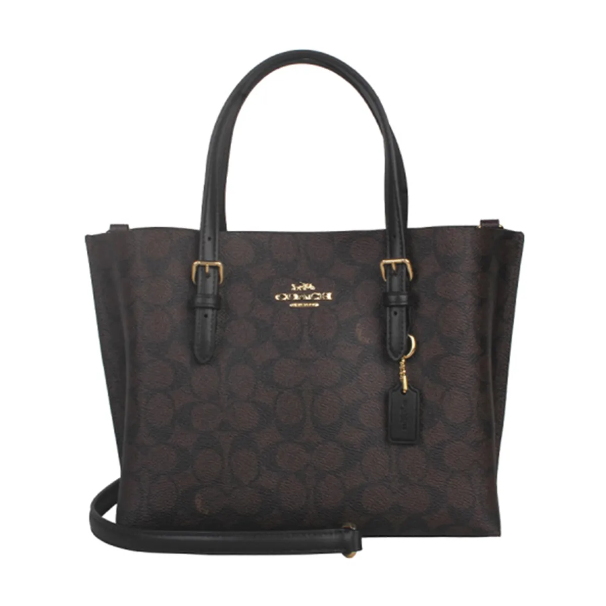 COACH - COACH  Bolso de hombro cruzado para mujer de PVC con detalles de cuero