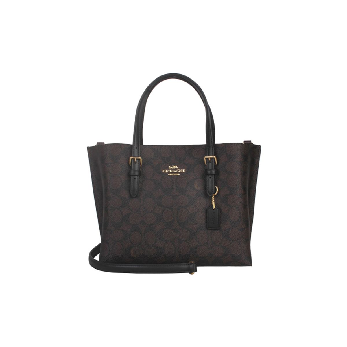 COACH - COACH  Bolso de hombro cruzado para mujer de PVC con detalles de cuero