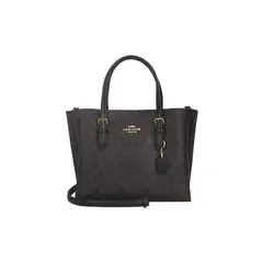 COACH - Bolso de hombro cruzado para mujer de PVC con detalles de cuero