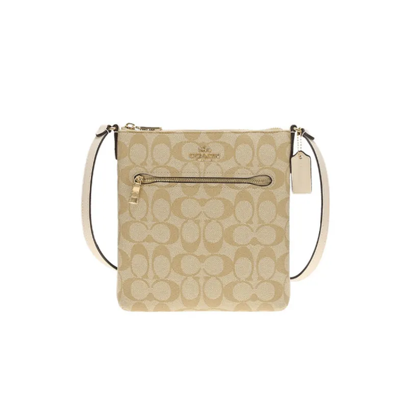 COACH - COACH Outlet Bolso de hombro cruzado para mujer de PVC con detalles de cuero