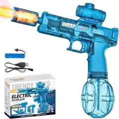 MOVI - Pistola de Agua Infantil Recargable Tipo Ametralladora
