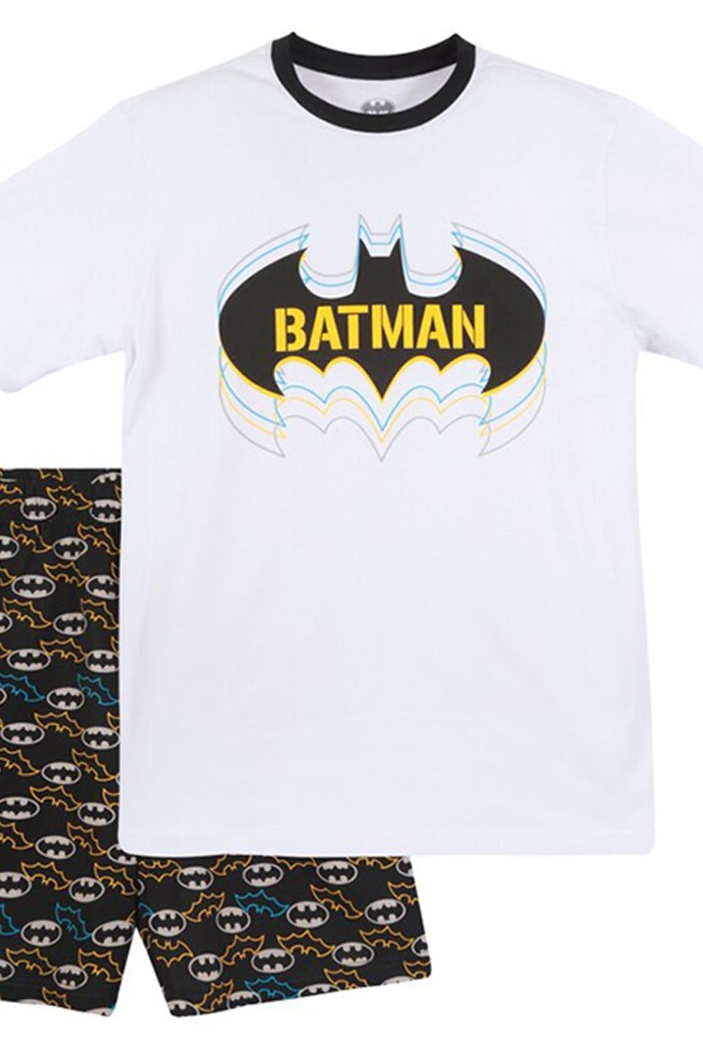DC COMICS - Pijama Hombre Batman Style Blanco