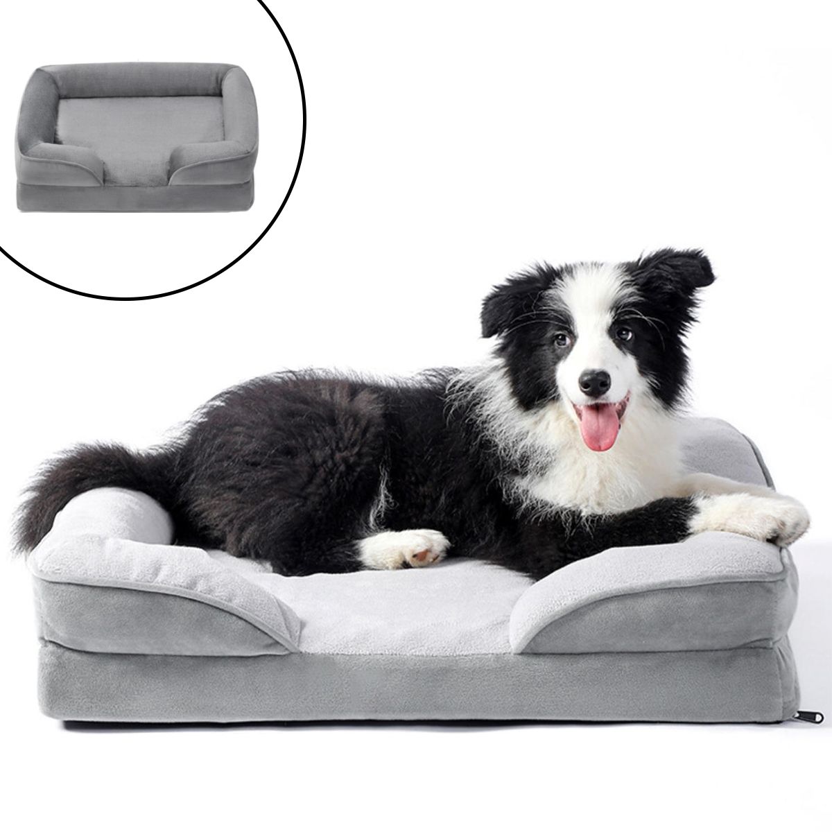 ATURE - Cama Colchon Ortopédica Perros Mascotas 70cm De Tela Mediano