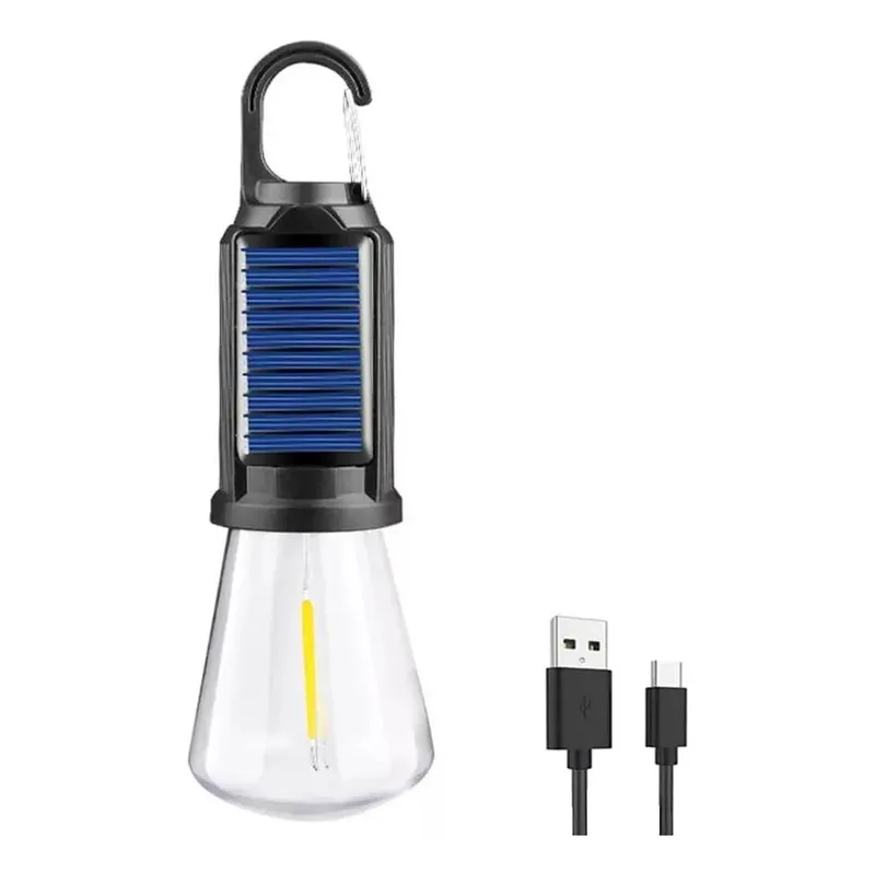 NO LOGO - Pack 2 Ampolleta Recargable Solar/usb Impermeable Camping