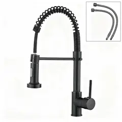 UMEXUS - Grifo Llave Lavaplatos Monomando Cocina Extensible Flexible + 2 Tubos 60cm