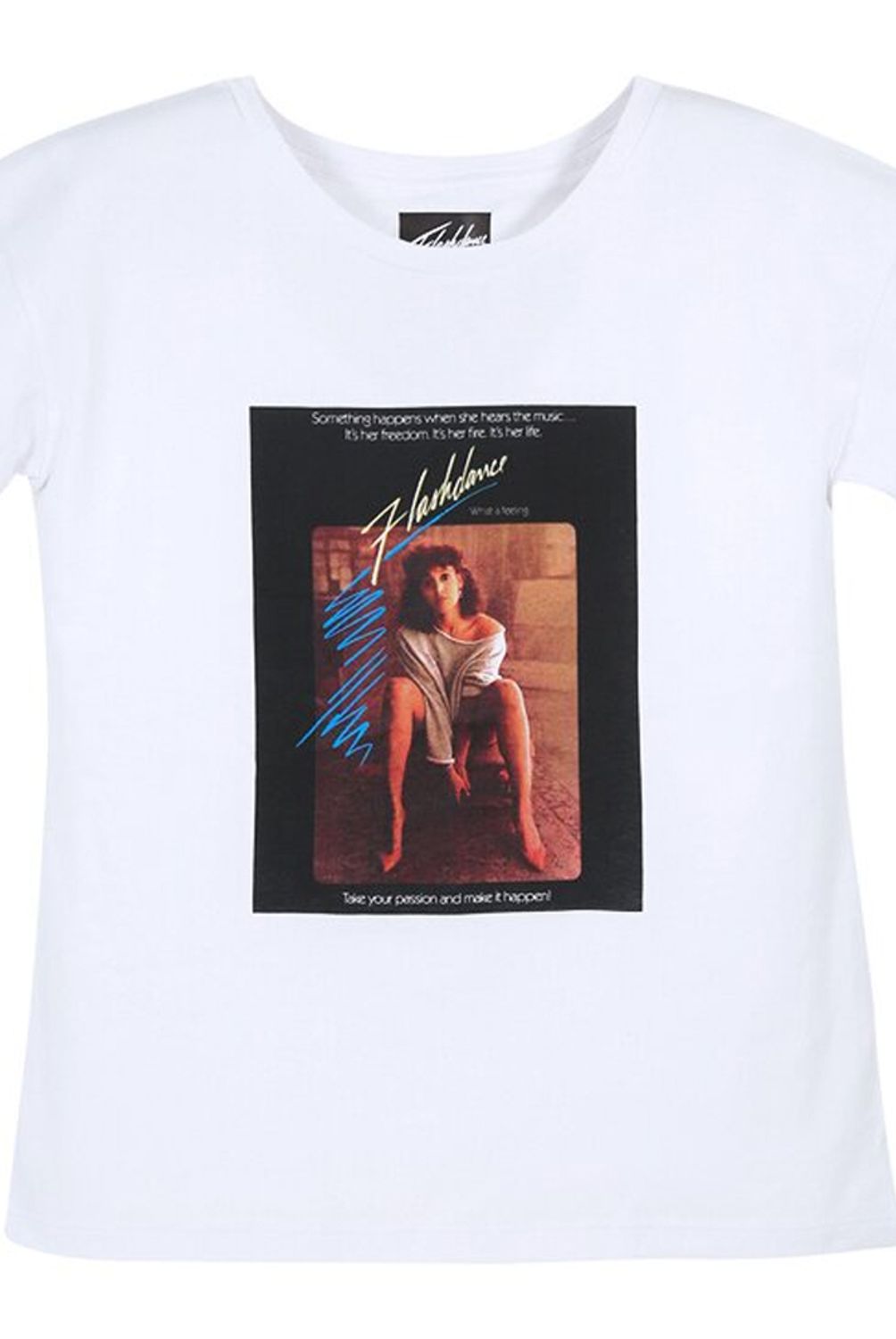 UNIVERSAL - Polera Mc Mujer Flashdance Movie Blanco