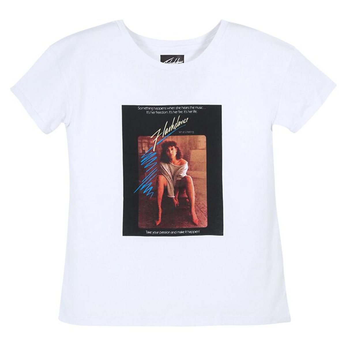UNIVERSAL - Polera Mc Mujer Flashdance Movie Blanco