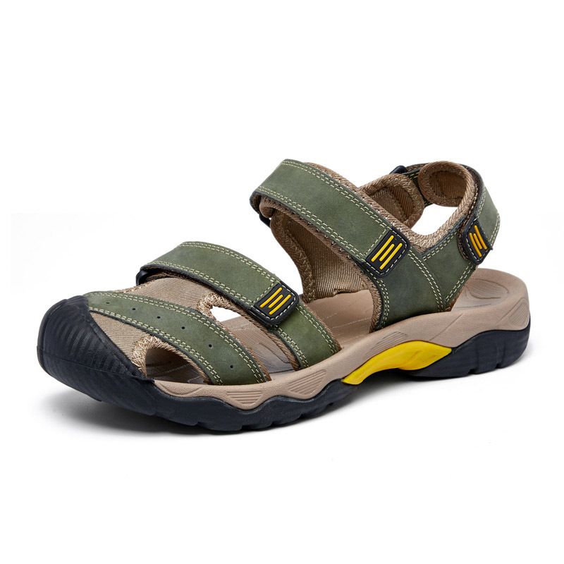 TIOZONEY - Sandalias abiertas para hombre-Verde