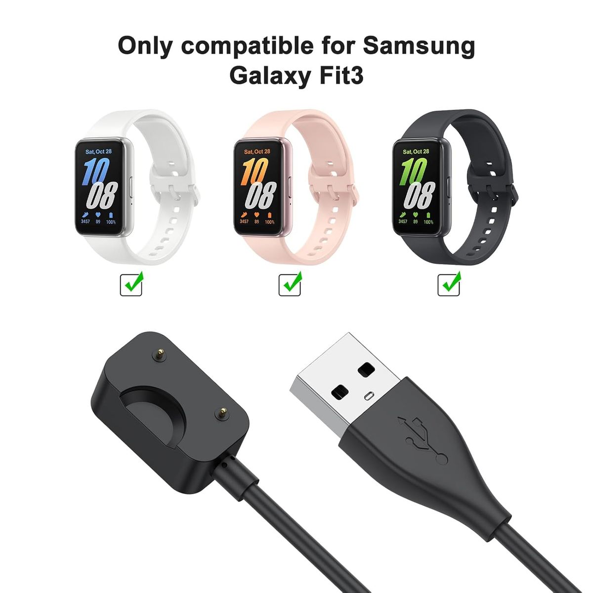 KUANGYE - Cargador Premium Compatible Con Reloj Samsung Galaxy Fit 3