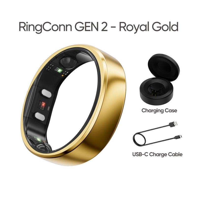 GENERICO - Anillo inteligente RingConn Gen 2 Royal Gold, Tamaño: 12