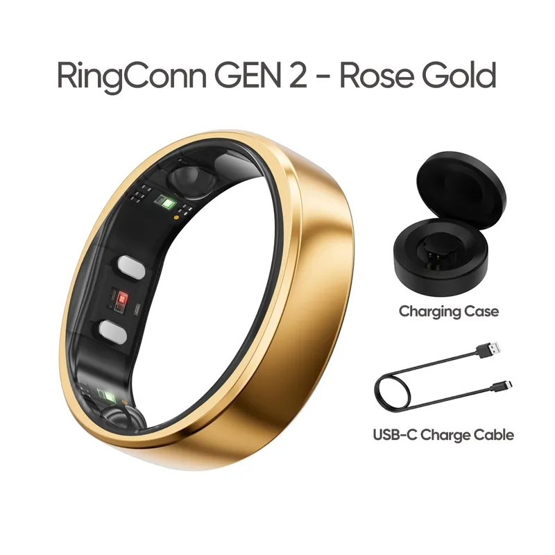 GENERICO - Anillo inteligente RingConn Gen 2 Rose Gold, Tamaño: 14