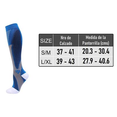Imagen 2 del producto Medias Compresivas Calcetines De Compresión Circulacion 3u