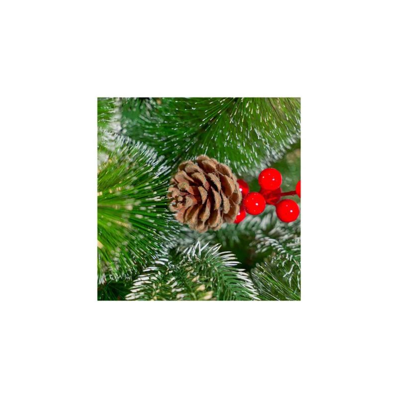 GENERICO - Árbol De Navidad Artificial Con Piñas Y Bayas Rojas De 180