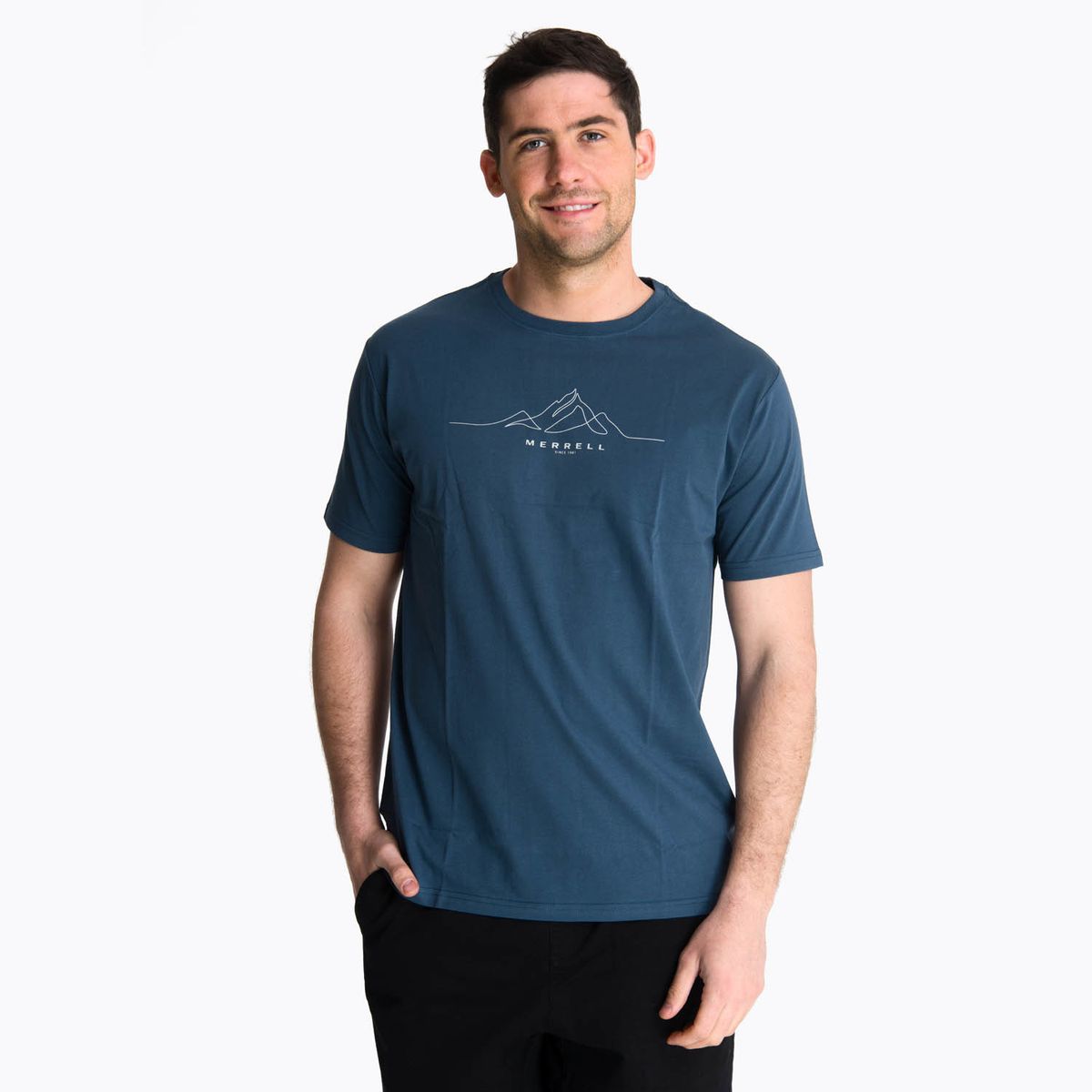 MERRELL - Polera Manga Corta Hombre Beechworth Azul MERRELL