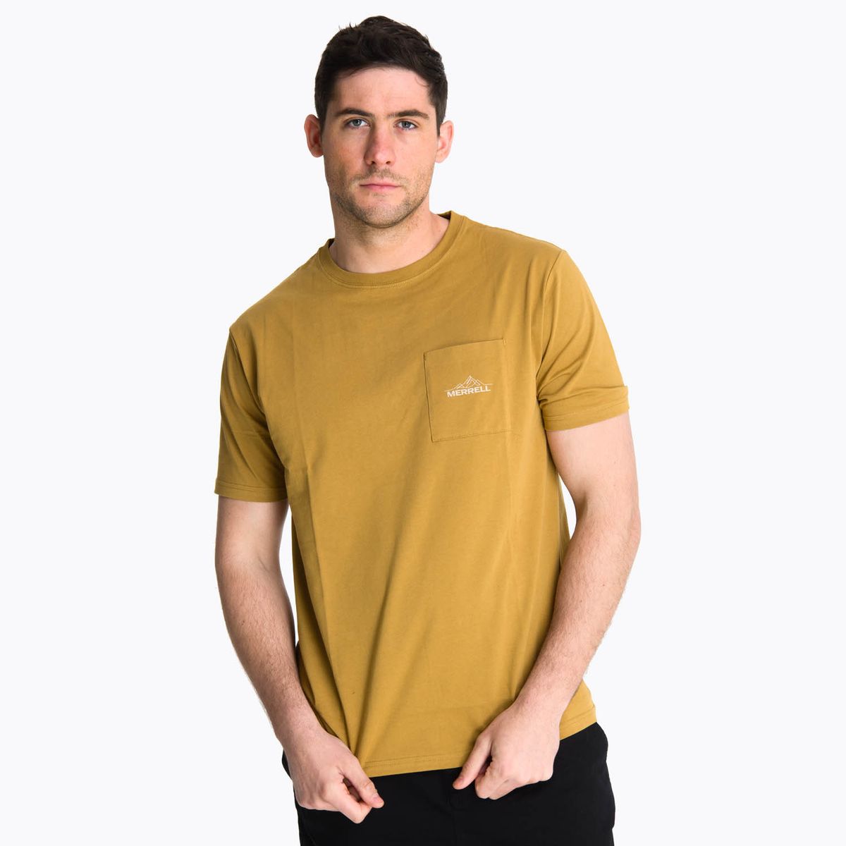 MERRELL - Polera Manga Corta Hombre Alice Sp Amarillo MERRELL