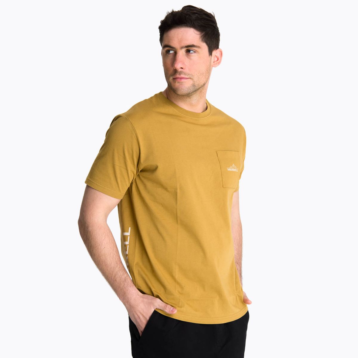 MERRELL - Polera Manga Corta Hombre Alice Sp Amarillo MERRELL