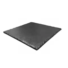 GENERICO - Plato Tabla de Piedra Pizarra Cuadrado 25x25cm