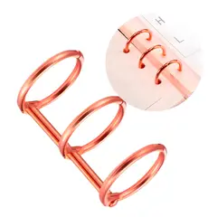 GENERICO - 20 Anillos Metalicos Encuadernación Oro Rosa 2.5 X 2.5 Cm